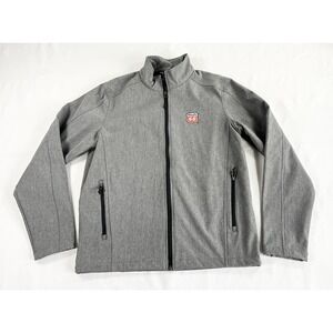 New Port Authority Phillips 66 Softshell Jacket Gray Workwear Mens M Full Zip